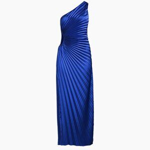 Delfi Solie Pleated Cut-Out Maxi Dress Size L